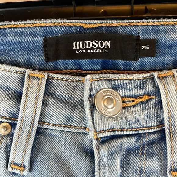 Hudson Jeans Barbara High-Rise Super Skinny Ankle Jeans- Baby Face- Size 25 NWT - Picture 5 of 12